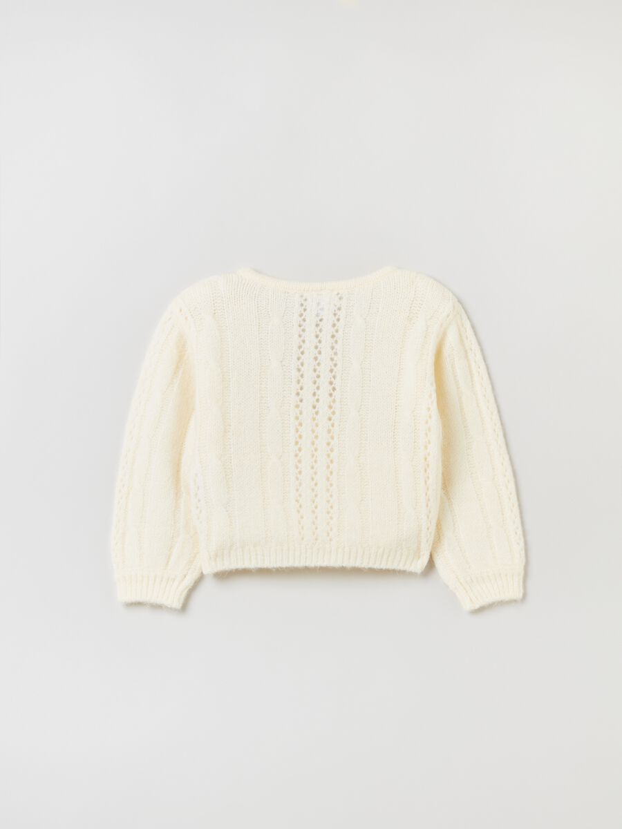 Cable knit crossover top _1