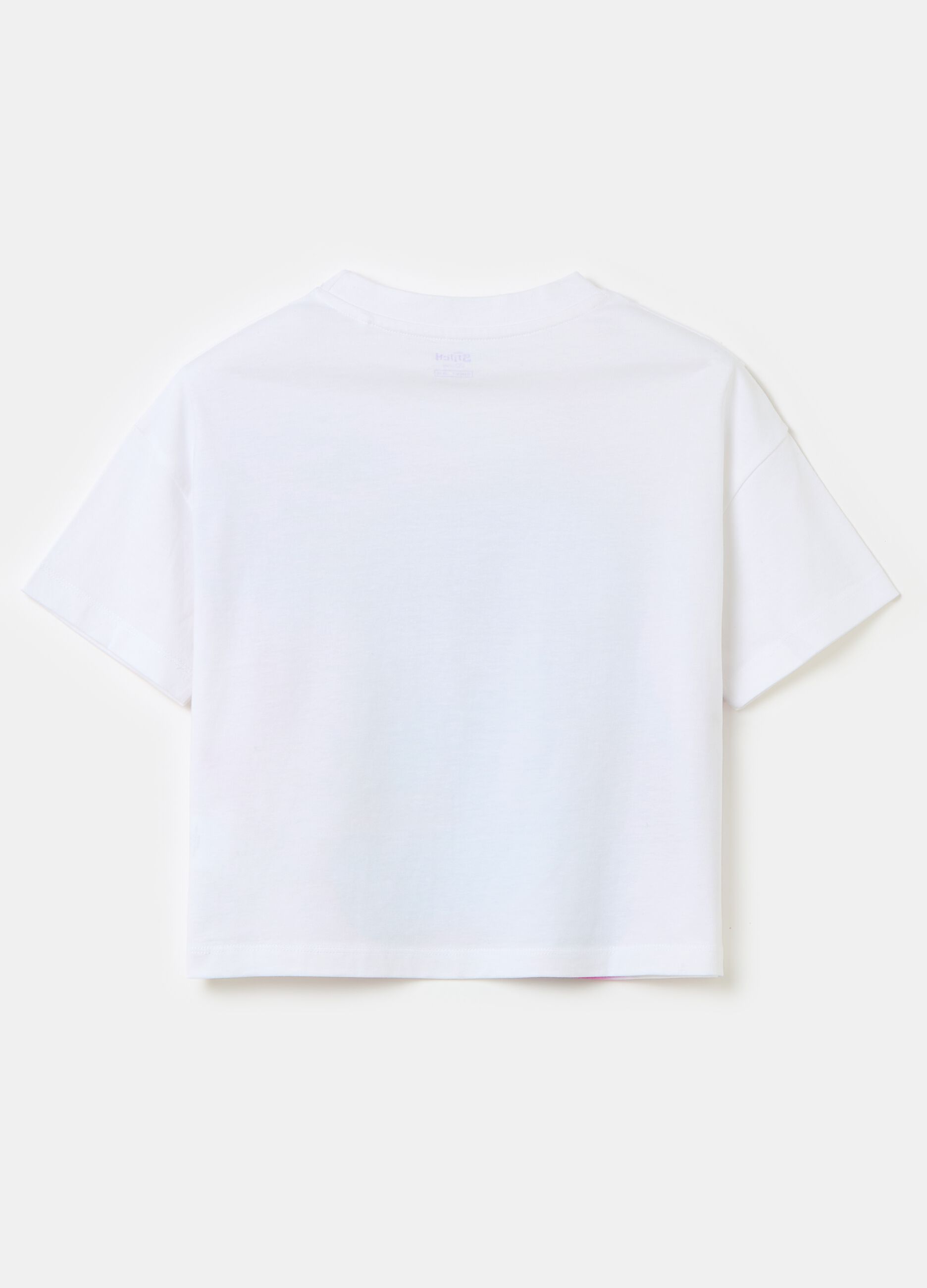 Camiseta de algodón con estampado Stitch