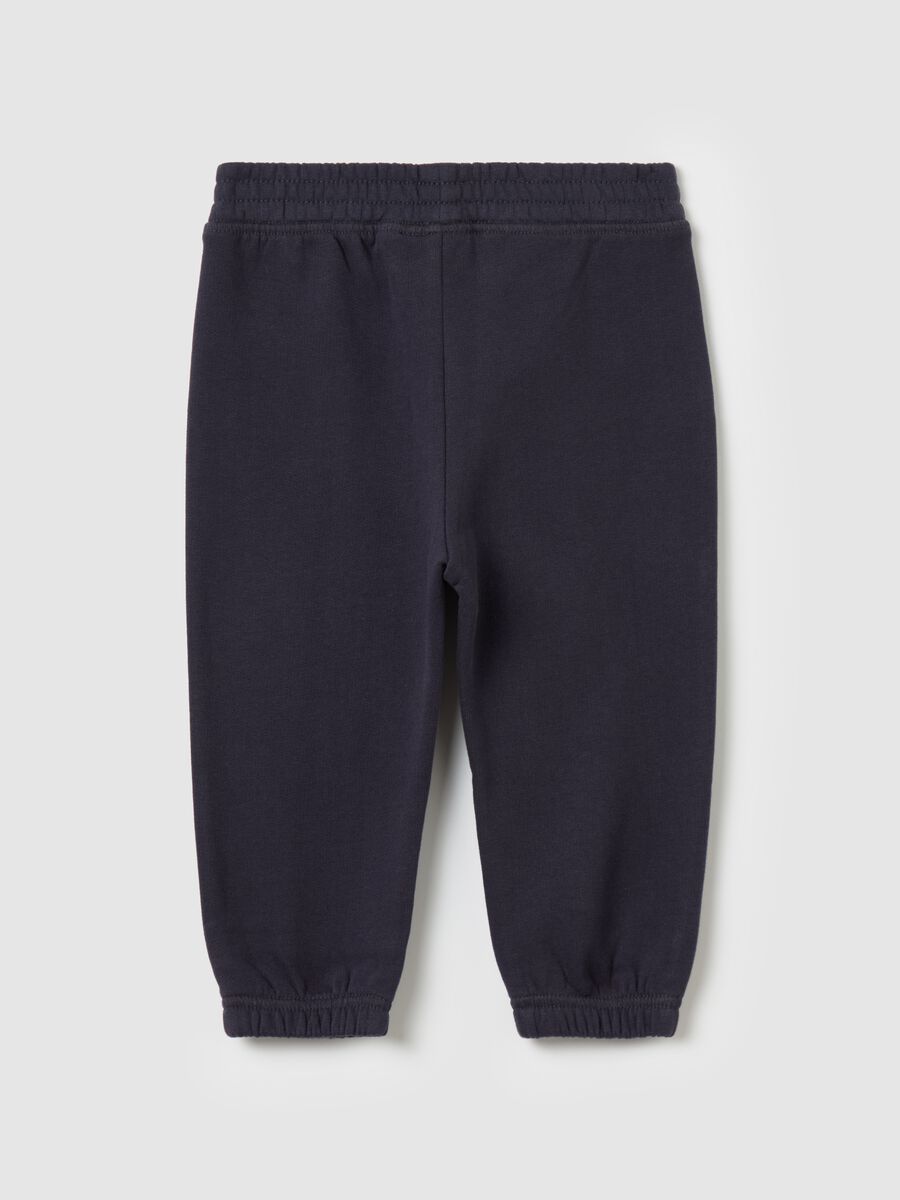 Cotton joggers with elasticated edging_1