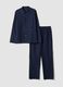 Blue pure organic cotton pyjamas with collar_4