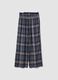 Blue checked pure viscose pyjama trousers_6