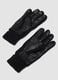 Black genuine lambskin gloves with knitted cuffs_1