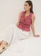 Long white broderie anglaise skirt in pure cotton_0