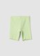 Gr&uuml;ne gerippte Shorts aus Stretch-Baumwolle f&uuml;r Baby-M&auml;dchen, Regular Fit_0