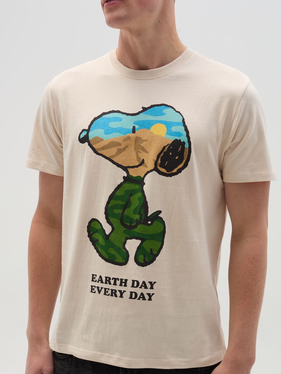 Camiseta de algodón orgánico estampado Snoopy_1