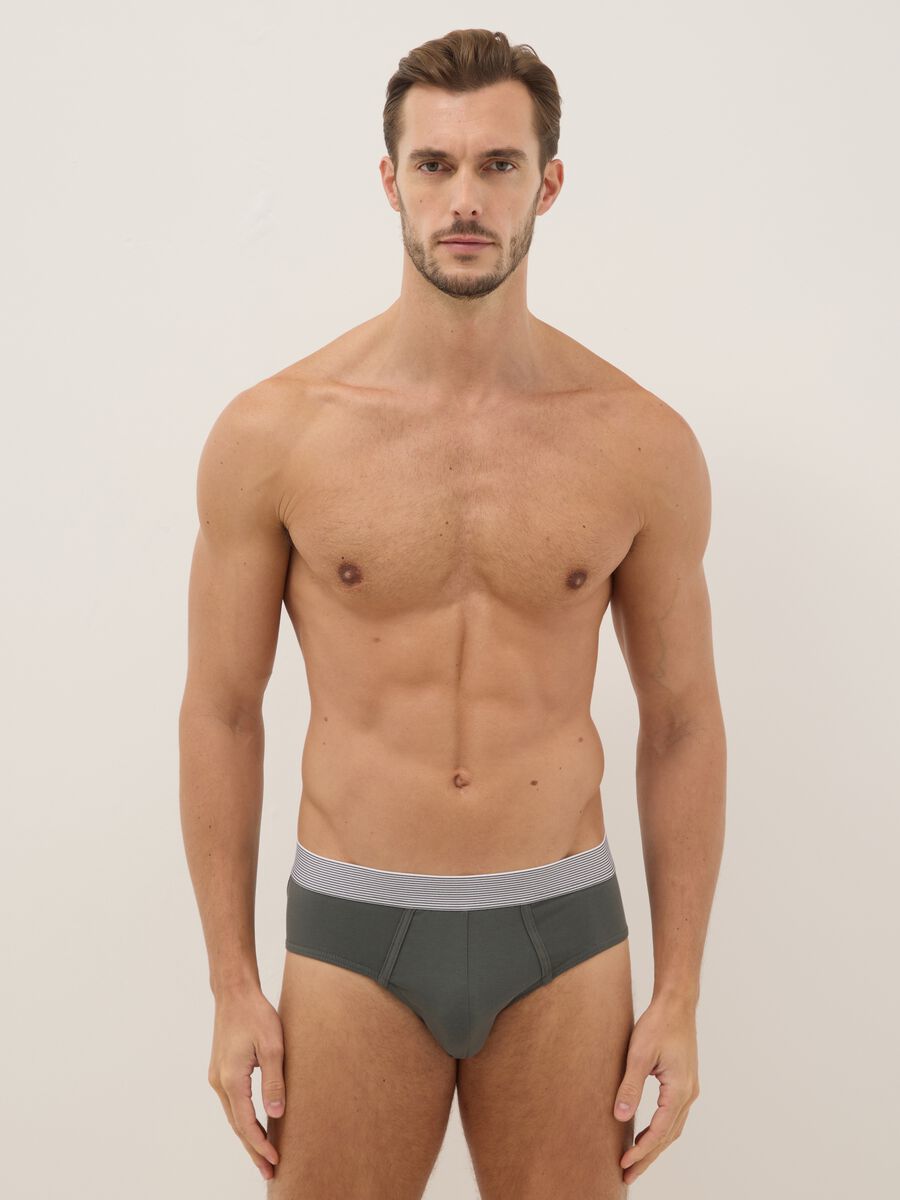 Multicolour regular fit stretch cotton tripack briefs_0