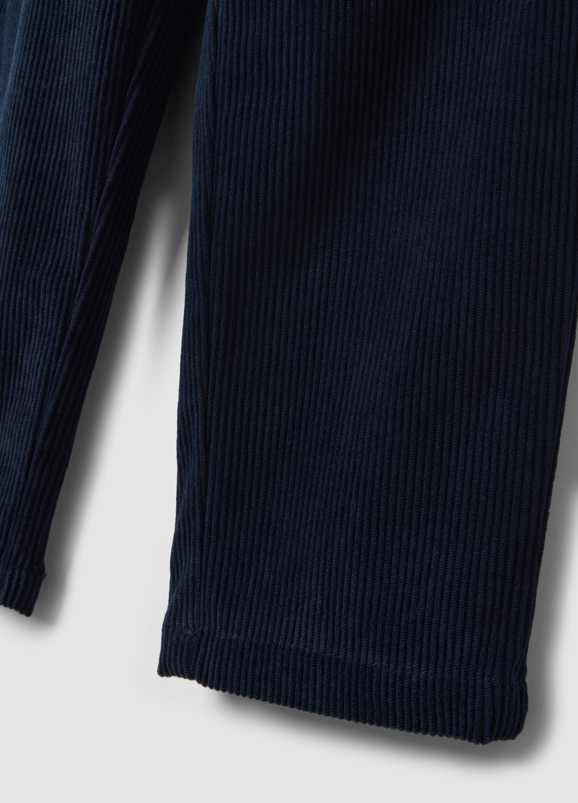 Jogger blu a coste regular fit con vita elasticizzata