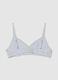 Girl's Grey Stretch Cotton Triangle Bra_1