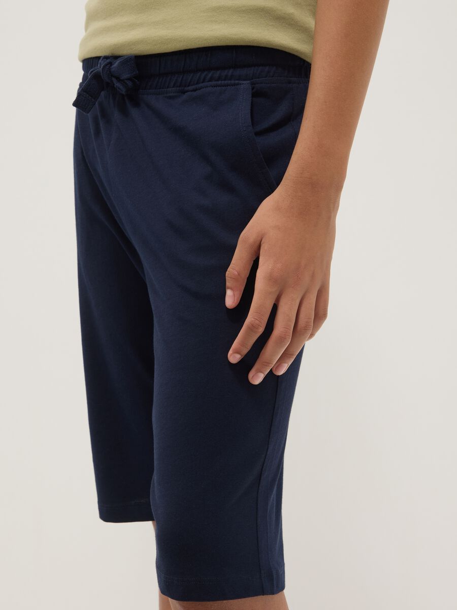Boys&rsquo; blue pure cotton comfort-fit shorts_2