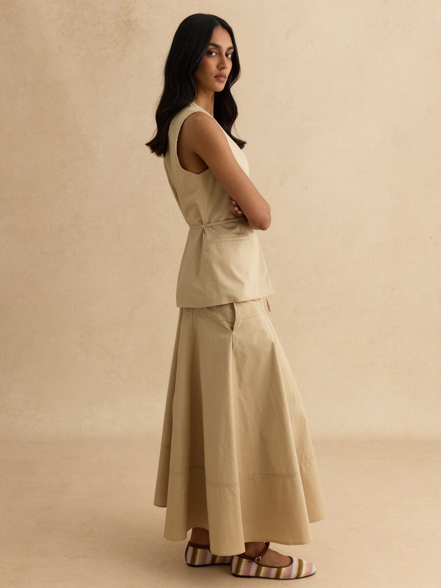 Gilet beige in puro cotone_3