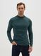Pure cotton green regular fit sweater_0