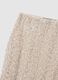 Beige Midirock, regul&auml;re Passform mit Pailletten_5