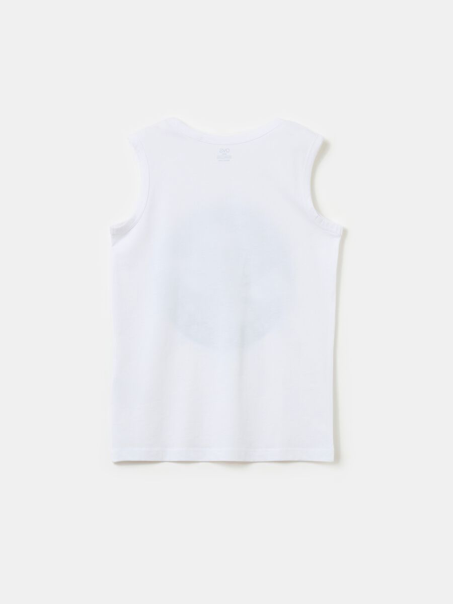 Organic cotton racerback vest with print_1