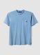 Sky blue pure cotton crew neck T-shirt with relaxed fit_4