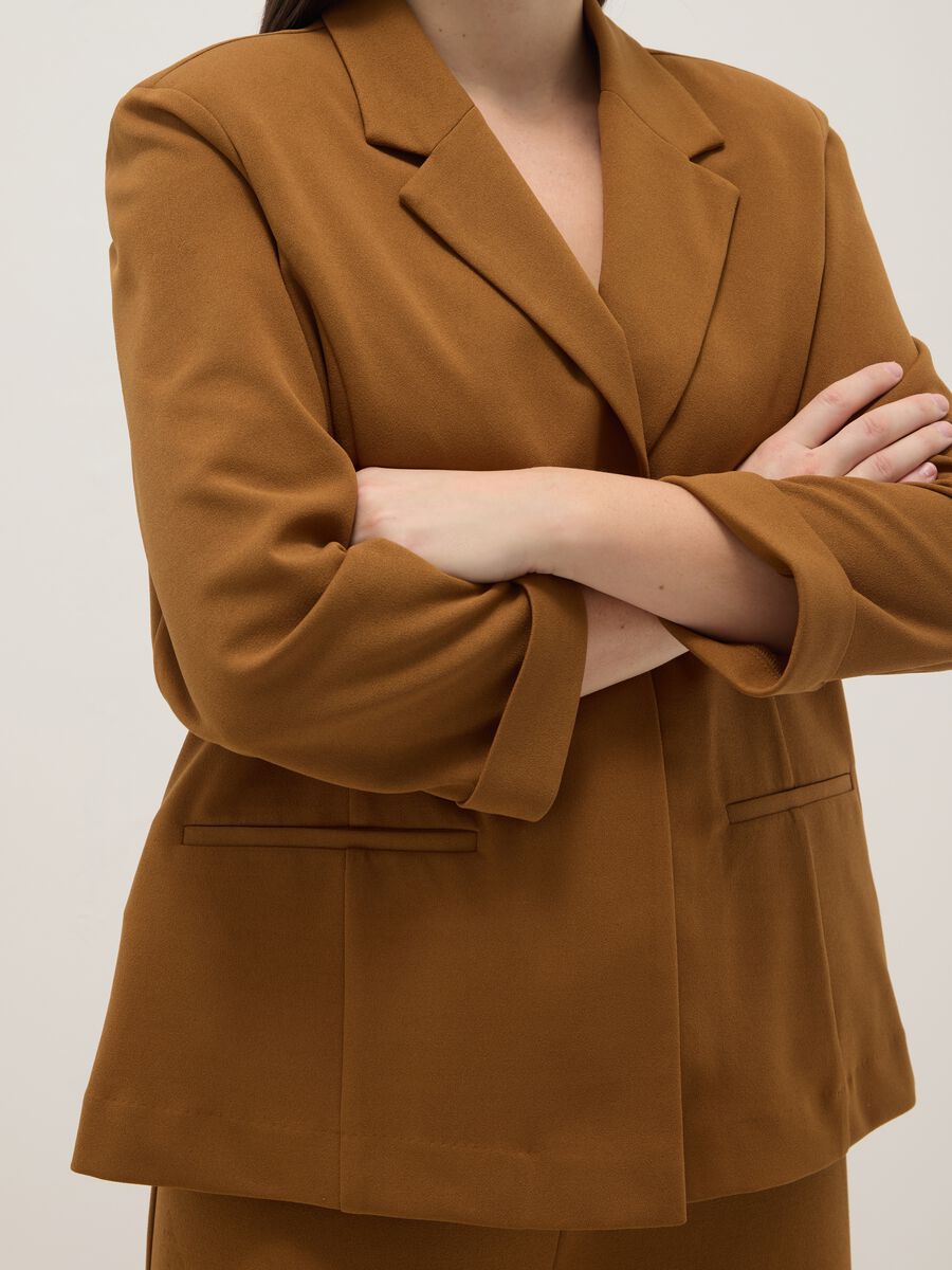 Brown Regular Fit Blazer_3