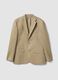 Beige Pure Linen Slim Fit Blazer_4