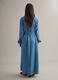 Vestido longo em lyocell puro de denim azul ajuste regular com cinto_2