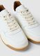 Wei&szlig;e Sneaker aus echtem Leder mit Kontrastsohle_1