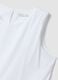 White sleeveless pure cotton tiered dress, regular fit_5