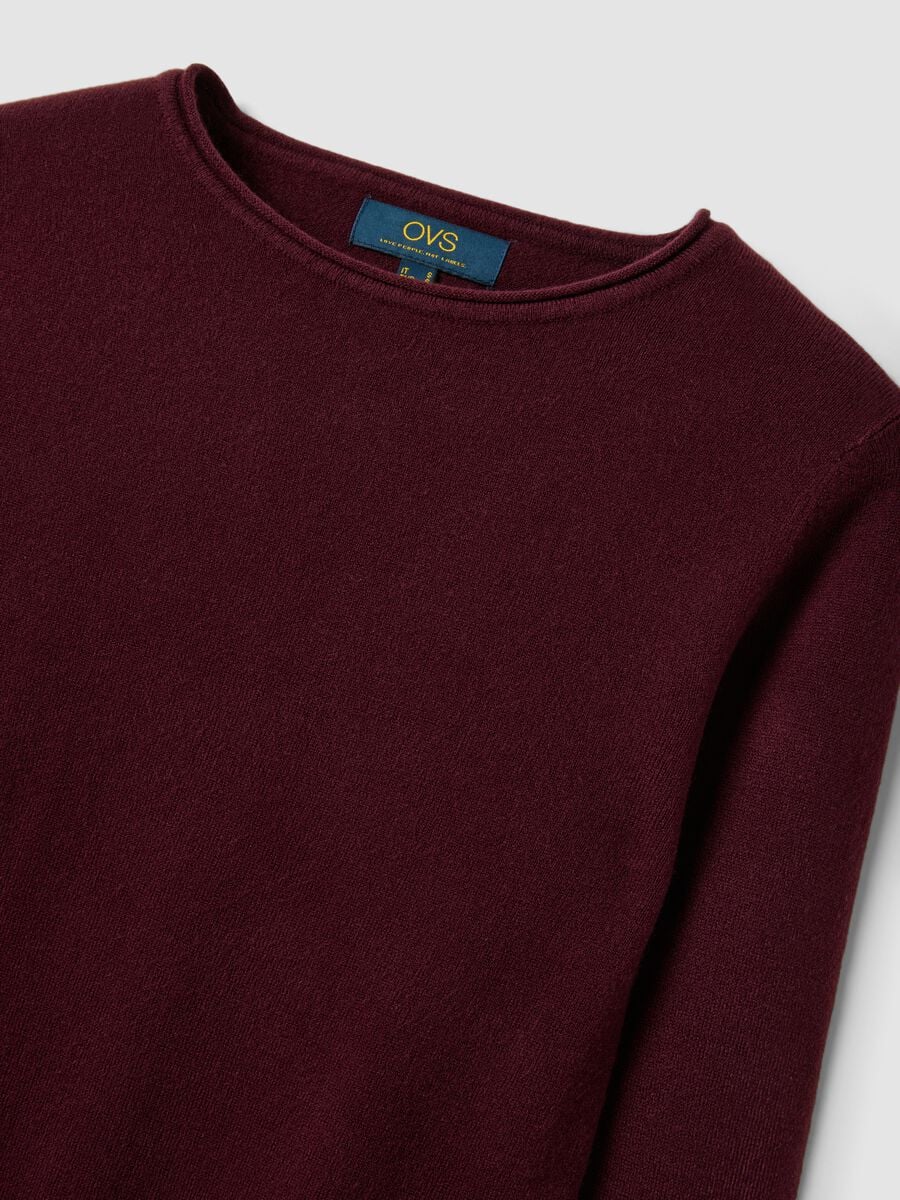 Purple long-sleeved crew-neck top_5