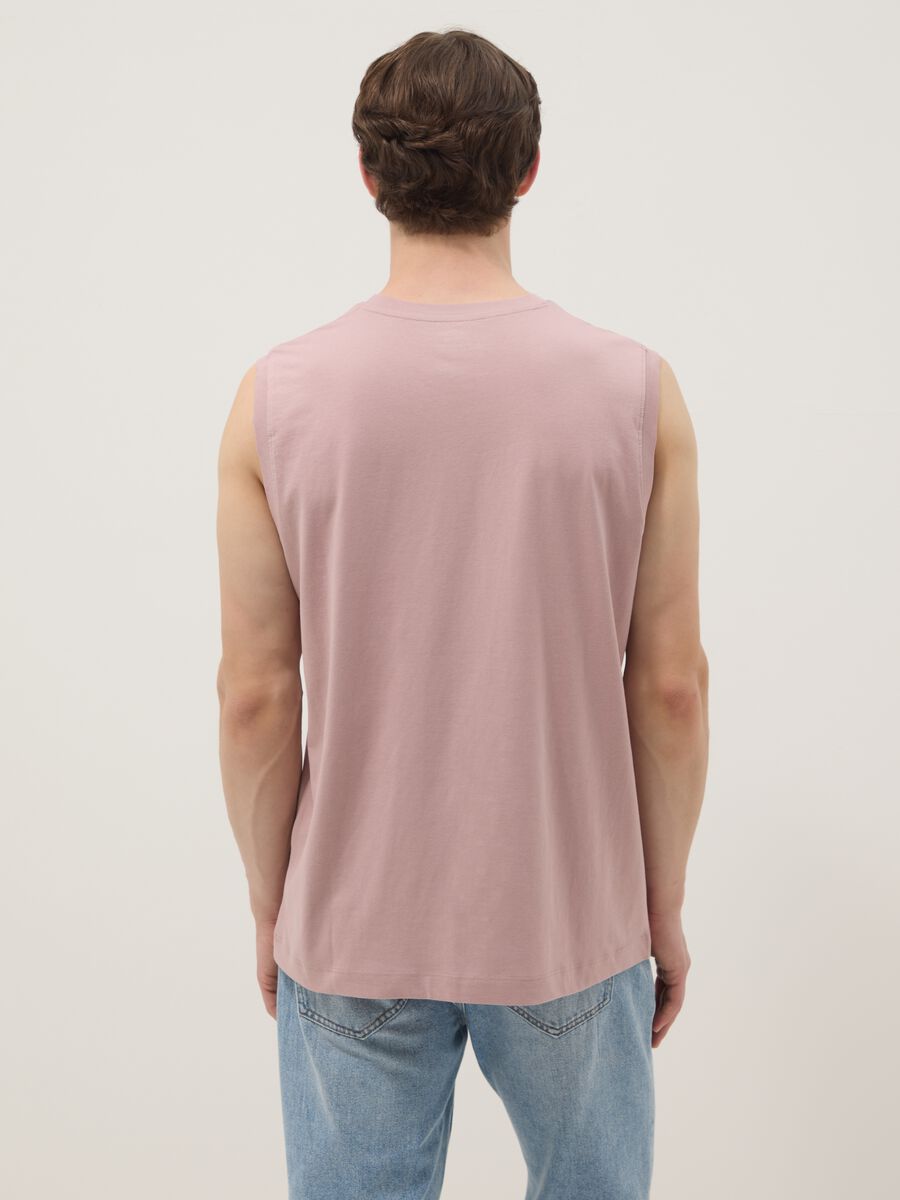Pink pure cotton tank top_3
