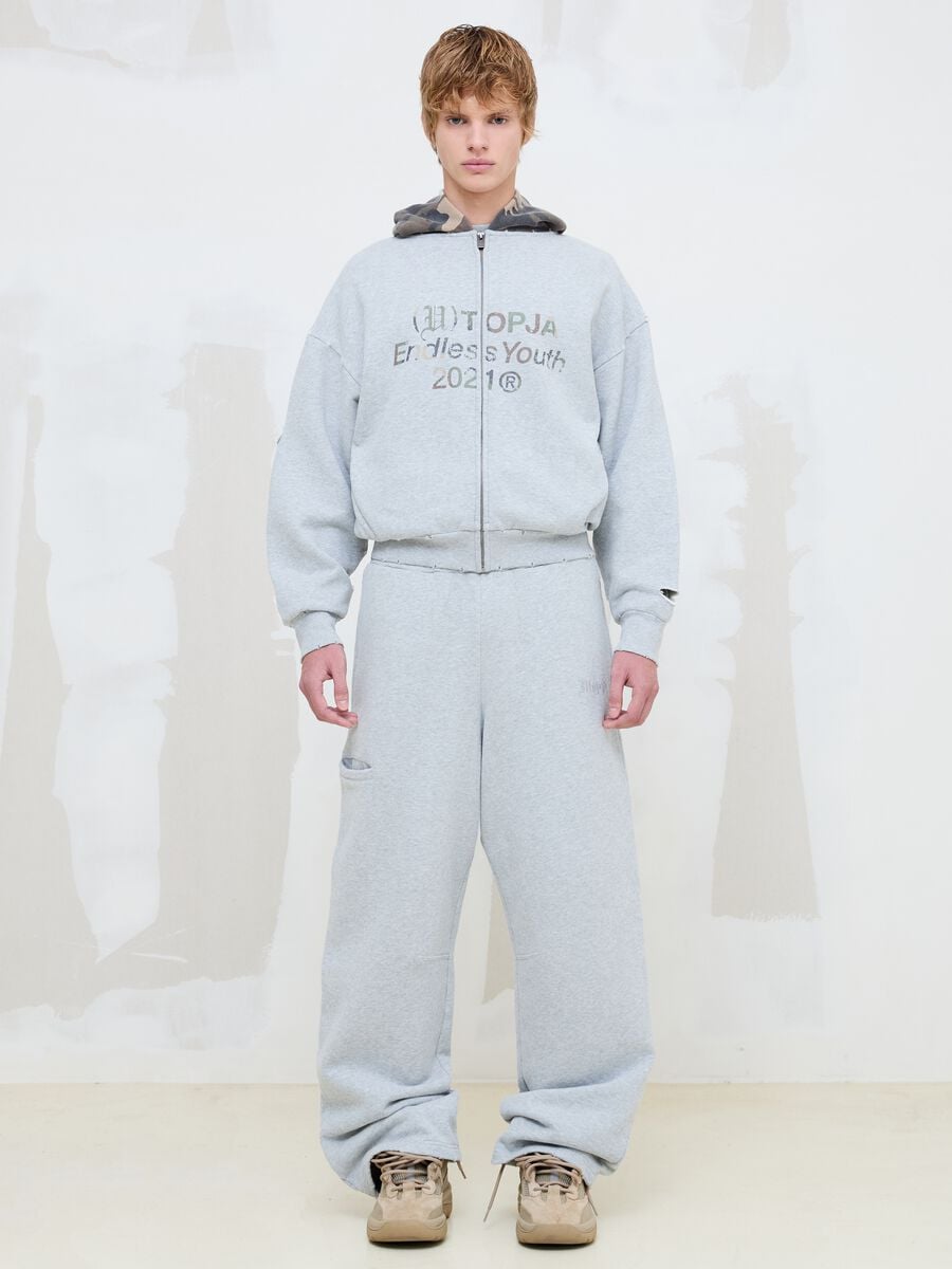 Full-Zip Hoodie in Sunfaded Grey & Camo_2