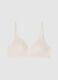 White stretch cotton bra with light padding_0