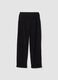 Schwarze Ripp-Hose aus Stretchmaterial, Regular Fit_0