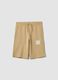 Boy's beige pure cotton shorts regular fit_3