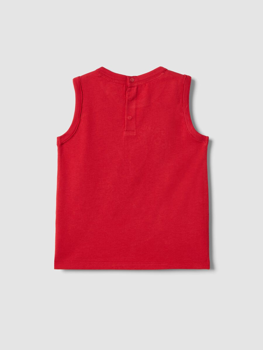 Boys&rsquo; red pure cotton Spiderman vest, regular fit_1