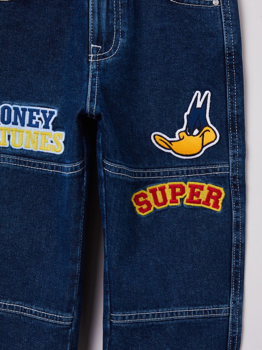 Jeans with 100th Anniversary patch_2