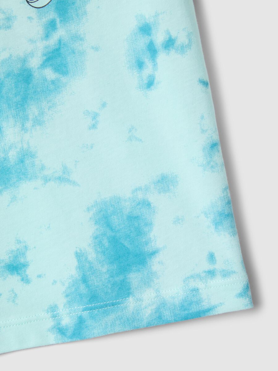Kinder T-Shirt aus reinem blauen Baumwoll-Tie-Dye im Regular Fit_3