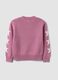 Rosa Pullover aus Baumwollmix mit Jacquard-Sternen f&uuml;r M&auml;dchen_1