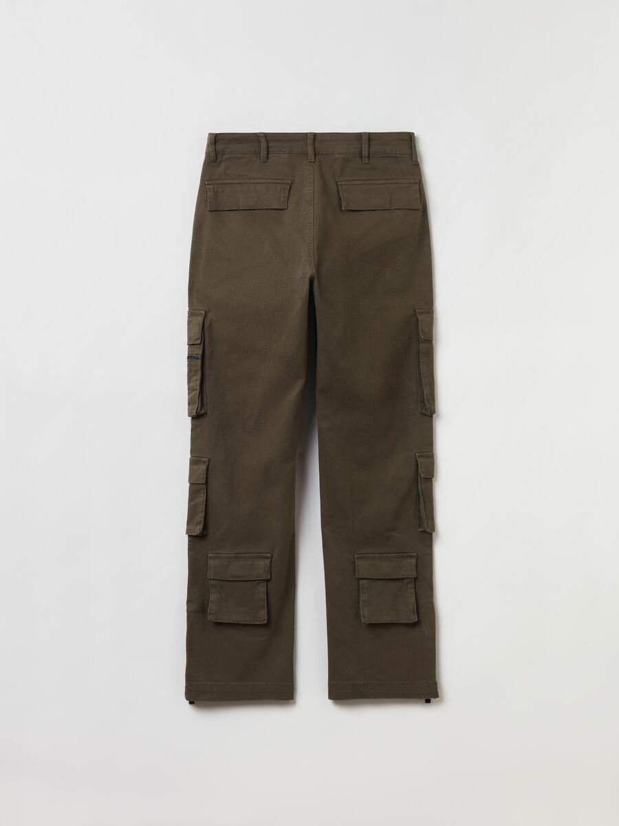 Military Green Multipocket Cargo Trousers_7