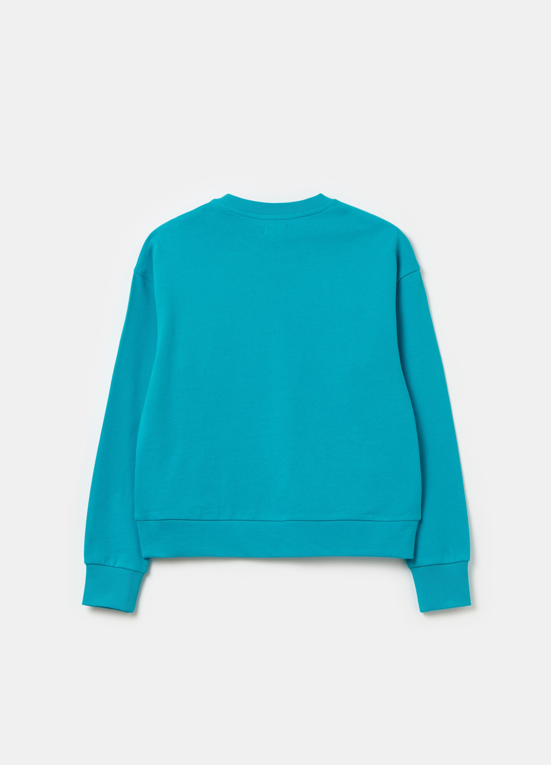 French terry sweatshirt with round neck