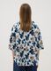 Blue stretch-cotton top with floral print_2