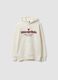Sweatshirt branca com capuz em mistura de algod&atilde;o e log&oacute;tipo Chicago Bulls_3