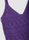 Purple pure cotton regular-fit knitted tank top_5