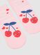 Meias rosa para meninas em mistura de algod&atilde;o com desenhos_1