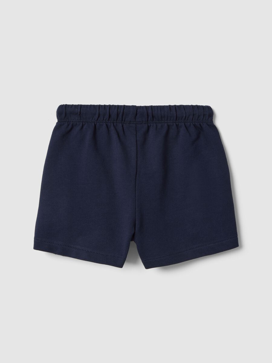 Children's regular fit blue pure cotton shorts_1