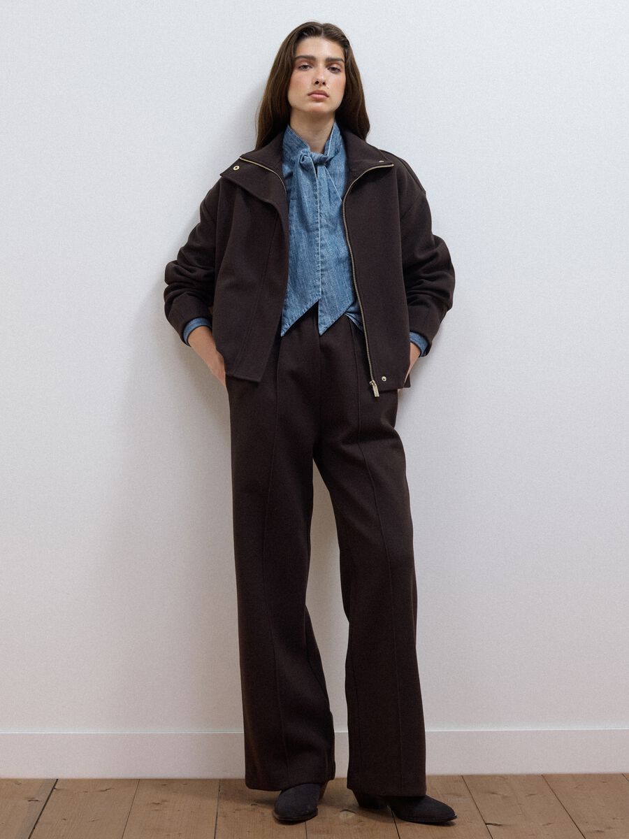 Brown viscose-blend cardigan, regular fit_2