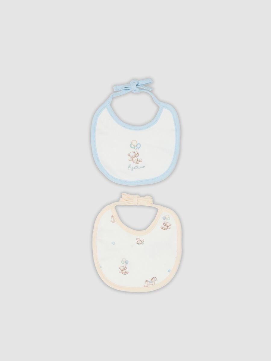 2er-Pack blaue und gelbe Baby-L&auml;tzchen aus reiner Bio-Baumwolle mit Prints_0