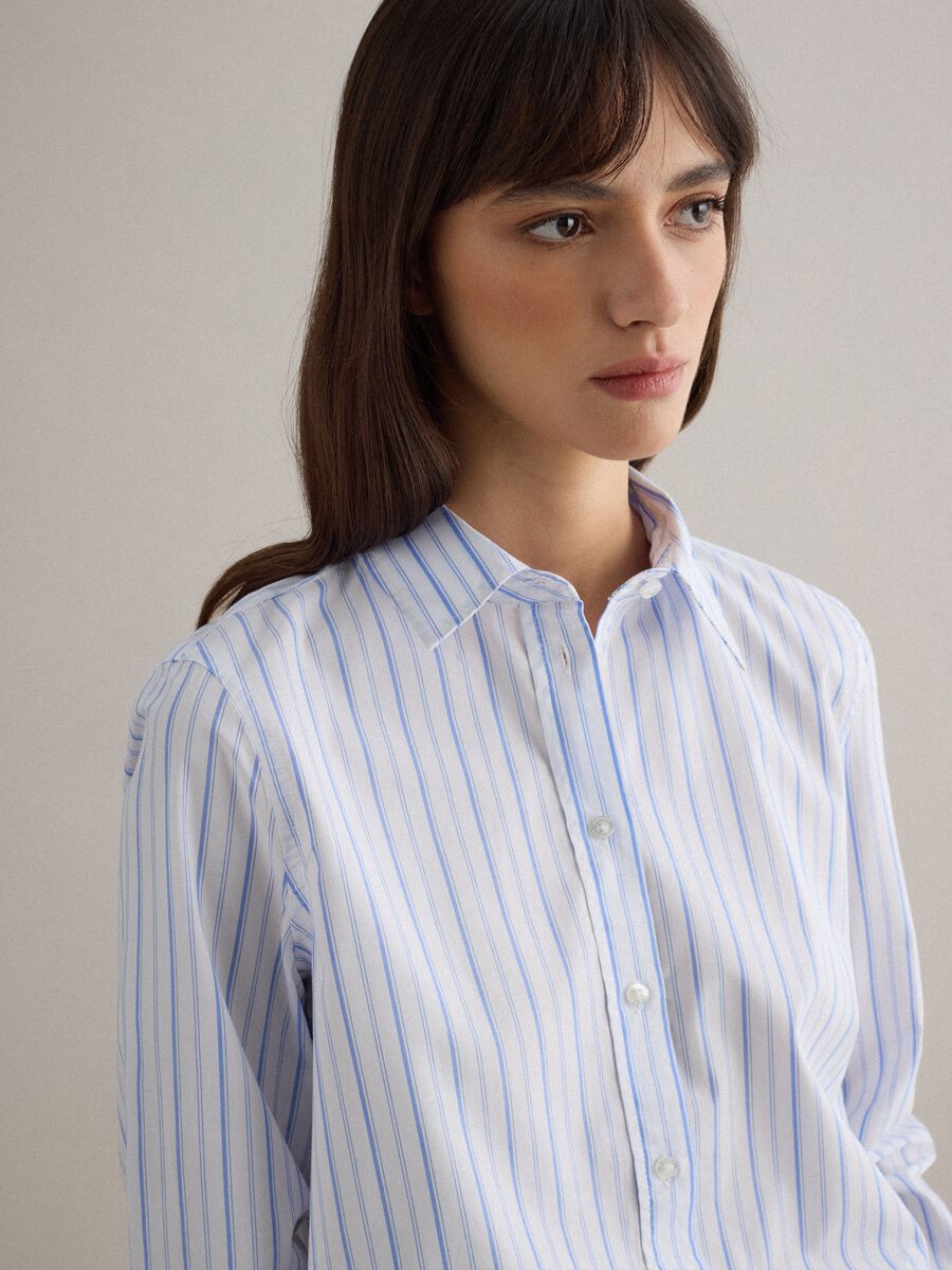 Pure Cotton Multicolour Striped Shirt Regular Fit_1