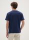 Kurzarm-Baumwoll-T-Shirt in Blau_2