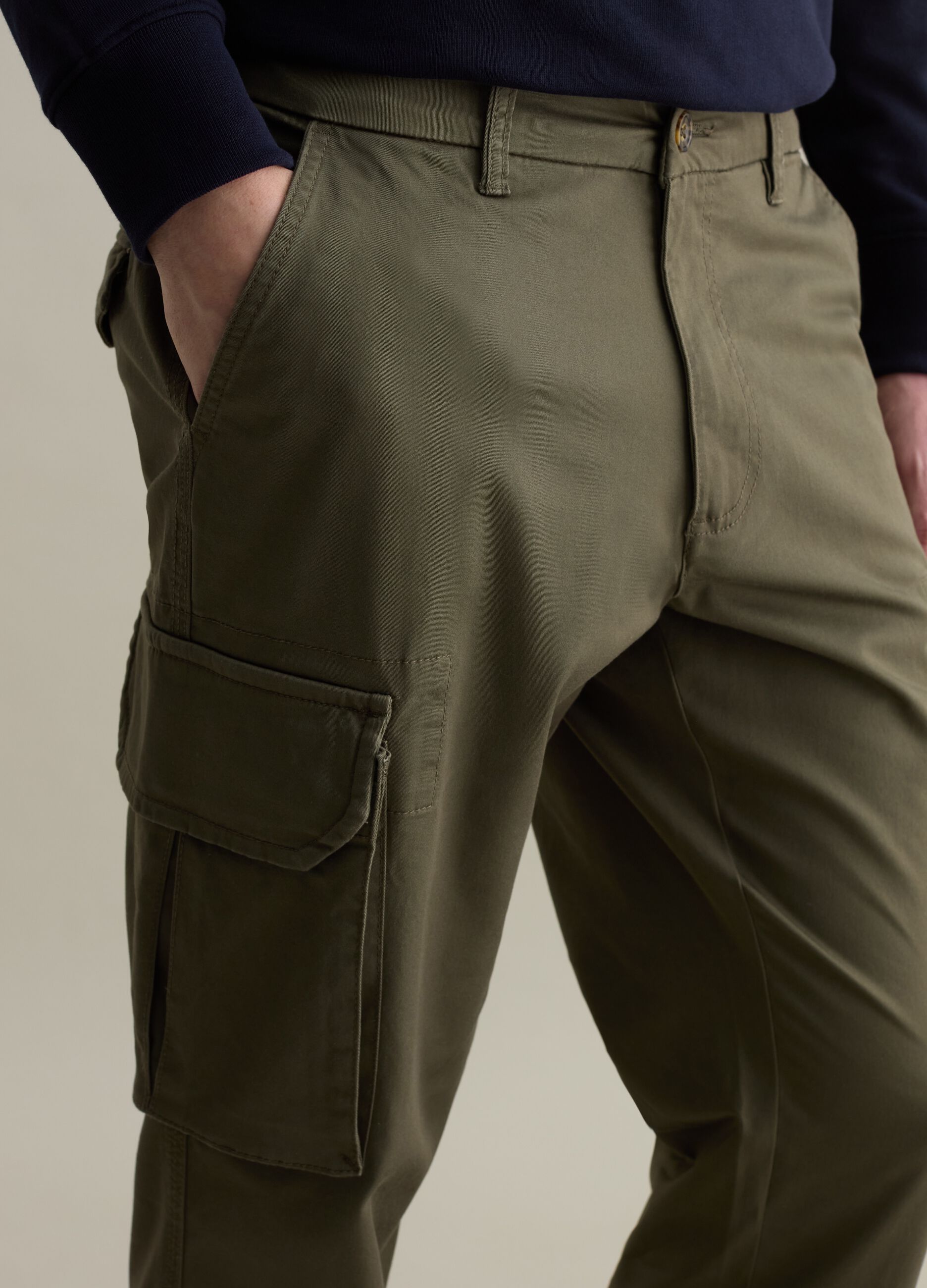 Cargo trousers in stretch cotton