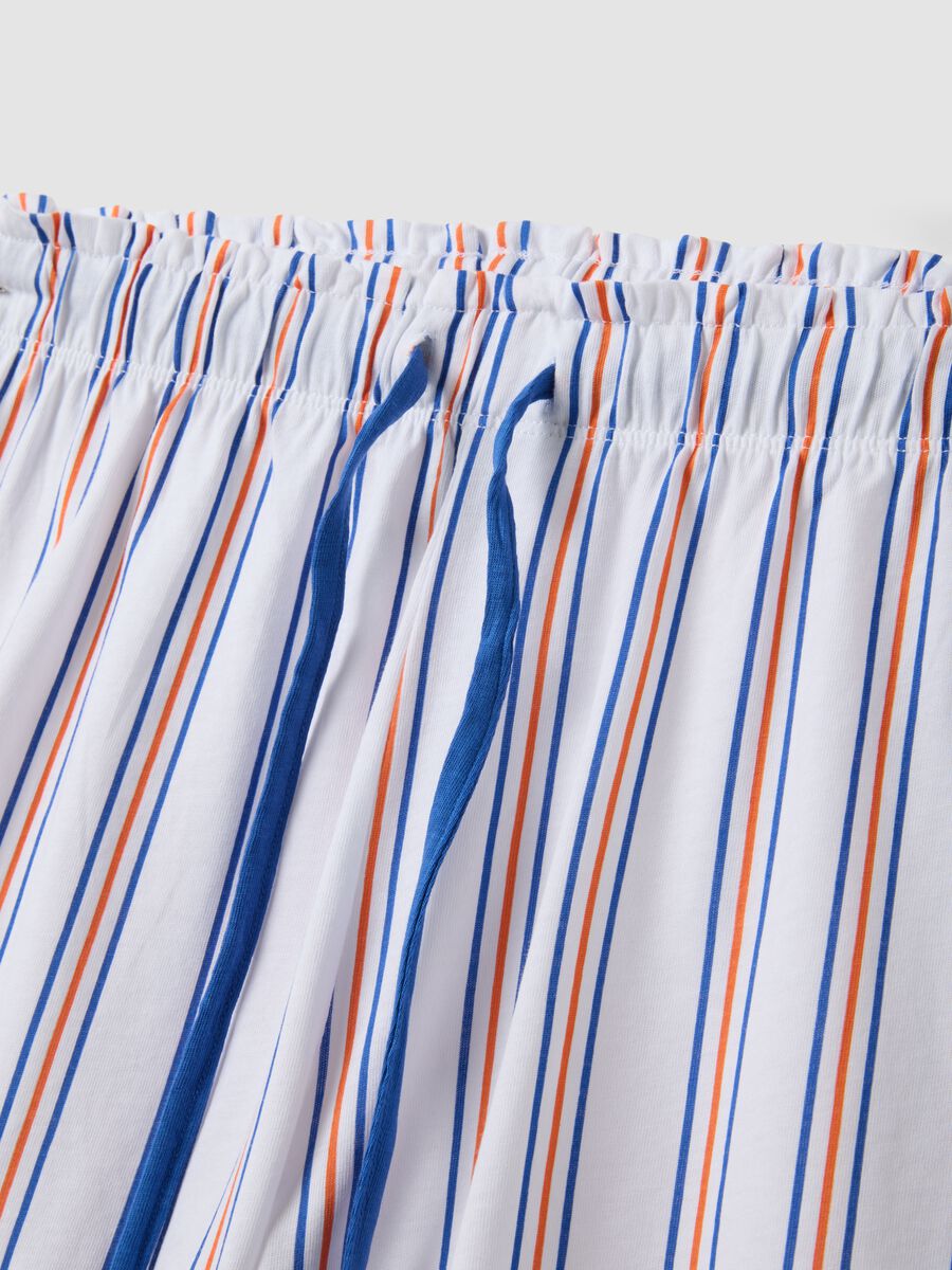Pure cotton striped pyjama shorts, multicolour, regular fit_5