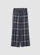 Blue checked pure viscose pyjama trousers_4
