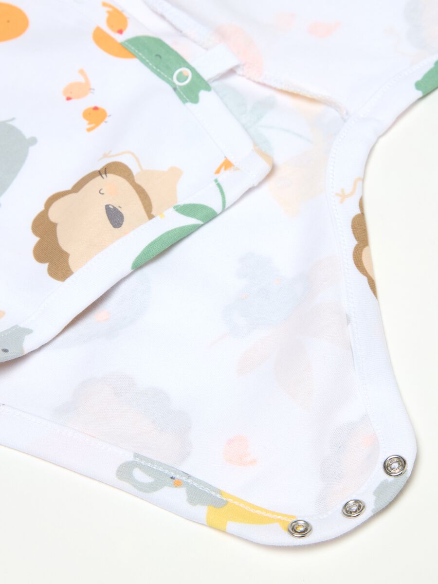 Two-pack organic cotton bodysuits with print_2