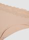 Beige stretch microfibre briefs with lace_2
