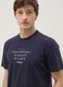 Blaues T-Shirt aus reiner Baumwolle mit kurzen &Auml;rmeln, Regular Fit_2